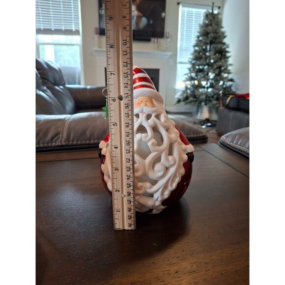 Home Reflections Whimsical Christmas Santa Luminary Flameless Candle Timer Boxed - Picture 10 of 10